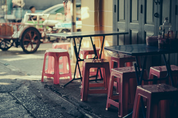 Fototapeta na wymiar Street food restaurant in Thailand.