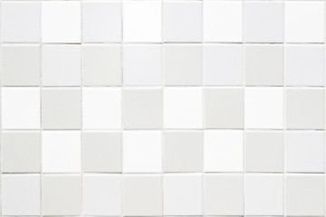 White tile ceramic wall background