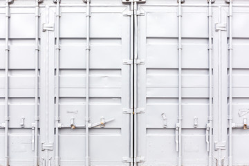 white metallic shipping container background