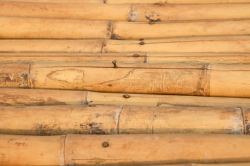 Natural brown bamboo stacks