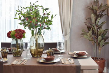 Modern classic dining set in luxury dining room