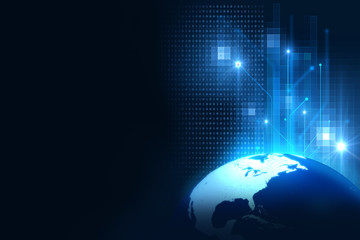 earth futuristic technology abstract background illustration