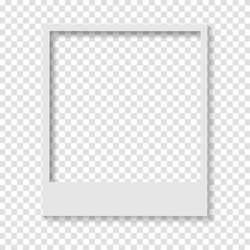 Blank transparent paper Polaroid photo frame Stock Vector | Adobe Stock