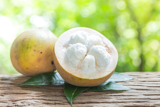 Santol Fruit On Wood