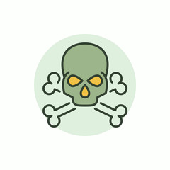 Skull vector flat icon