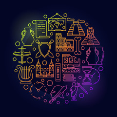 Vector bright history sign