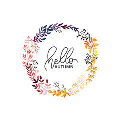 Hand drawn floral for autumn and winter