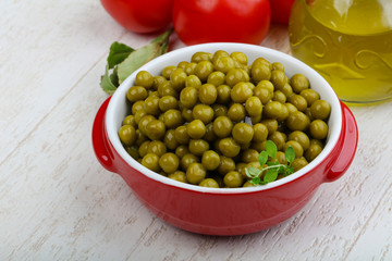 Green canned peas