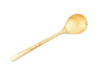wooden spoon isolated on white background

