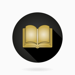Fine Vector Flat Icon With Book