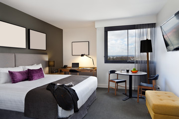 contemporary and classic bedroom in apartment
