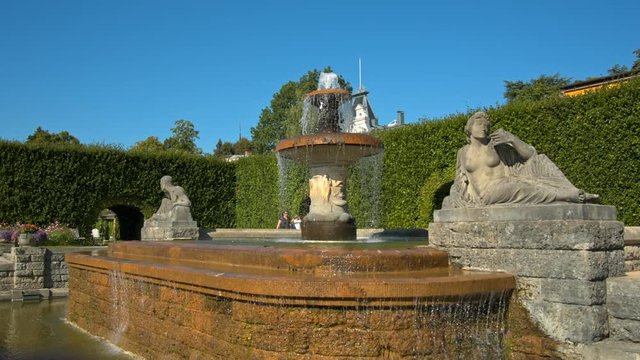 Baden Baden, at the fountain in the rose garden