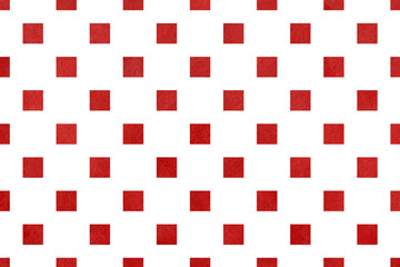Fototapeta premium Vintage watercolor dark red square pattern.