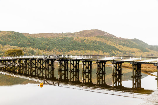 Penmaenpool toll bridge, evening
