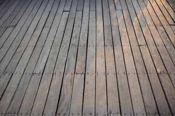 Wooden planks of the bridge