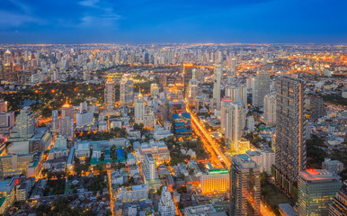 View poit of Bangkok from Mahanakorn tower