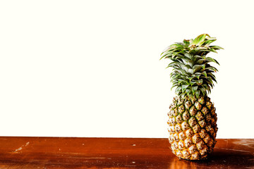 Pineapple on a wooden