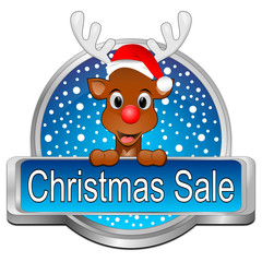 Christmas Sale button - 3D illustration