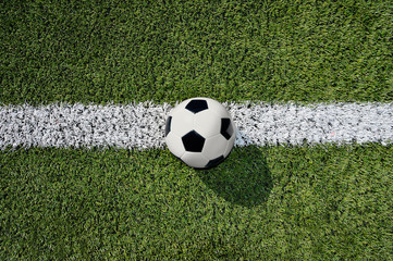 soccer ball on soccer field