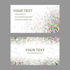 Triangle mosaic business card template set