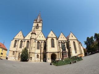 Fototapeta na wymiar The Lutheran Cathedral Cathedral in Sibiu, Romania
