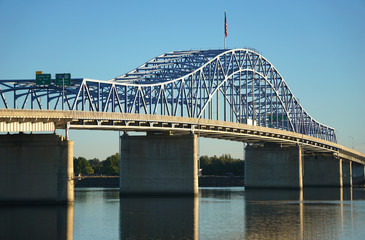 bridge over Columbia river in Tri-Cities Washington