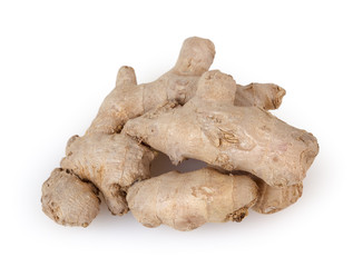 Ginger isolated on white background with clipping path