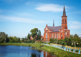 Fototapeta na wymiar Catholic Church.Postavy.Belarus.