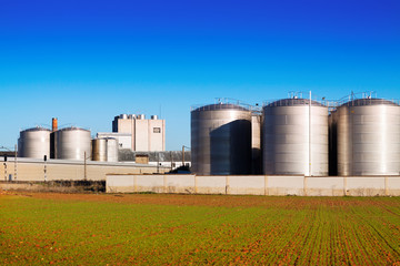 Obraz premium industrial plant with store tanks