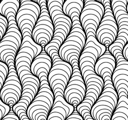 Vector floral background of drawn lines