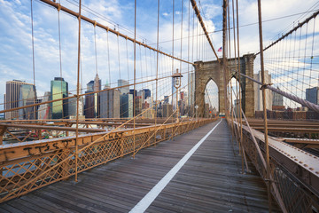 New York City Brooklyn Bridge in Manhattan