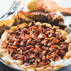 Apple galette closeup