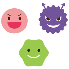 善玉菌　悪玉菌　日和見菌 © koti