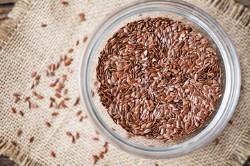 Flax seeds in a bowl