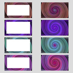 Spiral design business card frame set