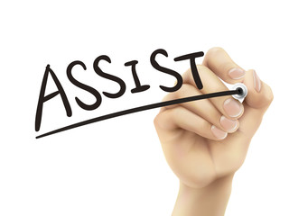 Assist written by hand