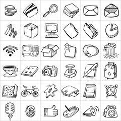 Fototapeta premium Hand drawn icons 003