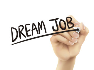 Dream job written by hand