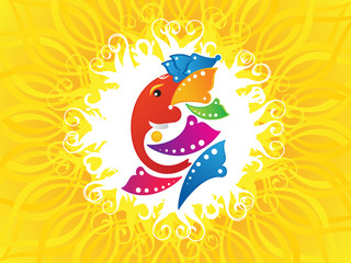abstract artistic ganesha background