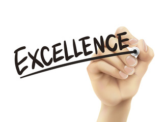 Excellence written by hand