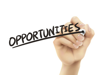 Opportunities written by hand