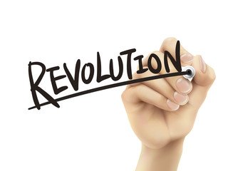 Revolution written by hand
