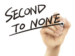 Second to none written by hand