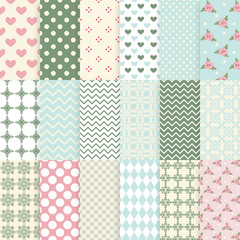 Set of seamless pattern - graphic design element
