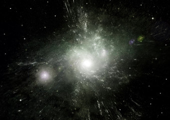 galaxy in a free space