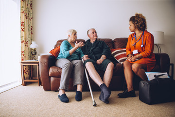 Elderly Couple with Home Carer