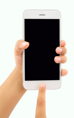 child using the new smartphone