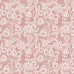Lace seamless pattern with flowers