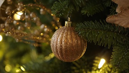 Closeup of ornament on Christmas Tree - Powered by Adobe