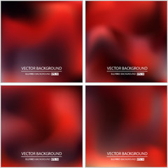 Abstract Creative concept vector multicolored blurred background set. For Web and Mobile Applications, art illustration template design, business infographic and social media, modern decoration